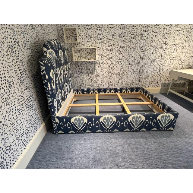 Kravet Custom Full Size Bed With Padded Headboard and Sideboards Chairish