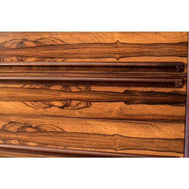 Mid Century Modern Rosewood Tall Dresser Chest by Westnofa of Norway For Sale In Monterey, CA - Image 6 of 13