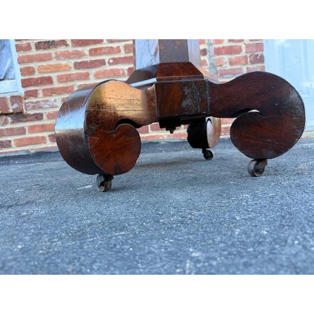 Antique American Empire Mahogany Tilt Top Table For Sale - Image 15 of 16
