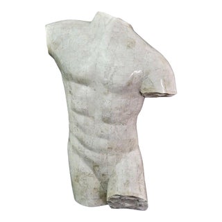 Marquis Collection Of Beverly Hills Tessellated Stone Male Nude Torso For Sale