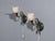Mid-Century Modern 1960s Italian Floral Wall Sconces, Green Metal, Bronze, Glass - Pair For Sale - Image 3 of 12