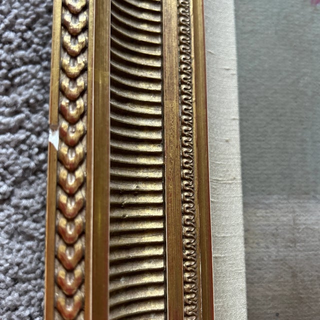 Paint 1980s Vintage Original Gouache Painting of Pitcher With Flowers in Gold Frame For Sale - Image 7 of 7