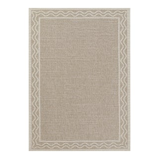 Erin Gates by Momeni Saybrook Ripple Grey Indoor/Outdoor Area Rug 2'7" X 7'6" Runner For Sale