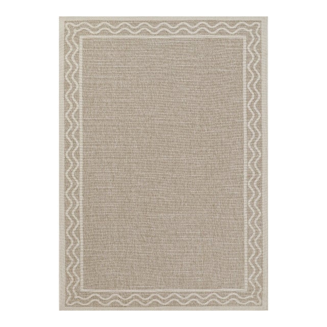 Erin Gates by Momeni Saybrook Ripple Grey Indoor/Outdoor Area Rug 2'7" X 7'6" Runner For Sale