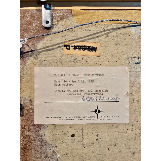 Edward Henry Potthast - Pastoral Landscape - Oil Painting c.1910s For Sale - Image 12 of 12