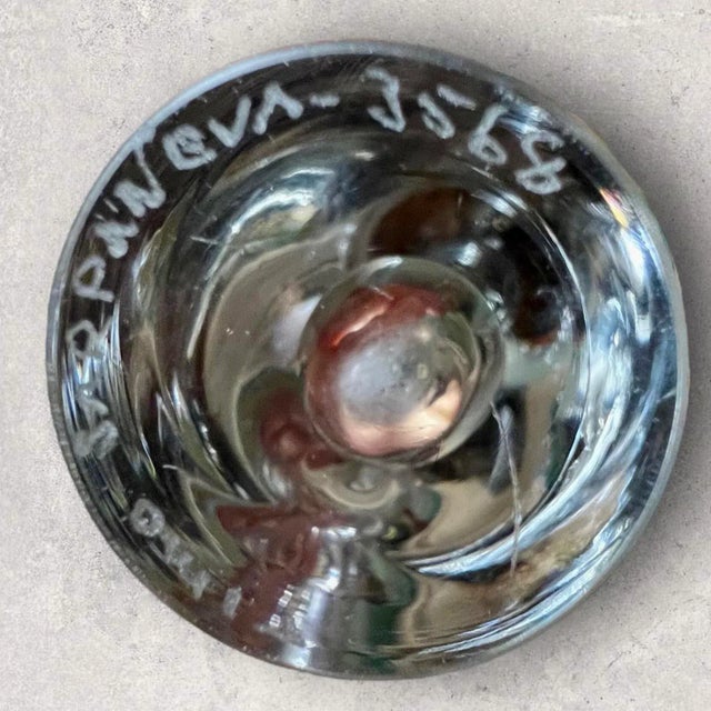 Mid-Century Signed Timo Sarpeneva for Iittala 'Orkidea' 'Orchid' Glass Vase For Sale - Image 12 of 13