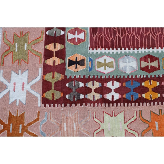 1980s 1980s Southwestern Red Handwoven Kilim For Sale - Image 5 of 13