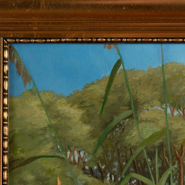 Original Oil on Canvas Painting of Retriever With Duck, Denmark Dated 1899 For Sale - Image 9 of 12