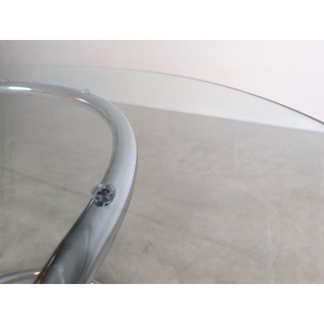 Midcentury Modern Dining Table in Glass, 1980 For Sale - Image 6 of 10