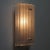 Mid-Century Modern German Structured Glass and Aluminum Wall Light Lamp by Hoffmeister, 1970s For Sale - Image 3 of 10
