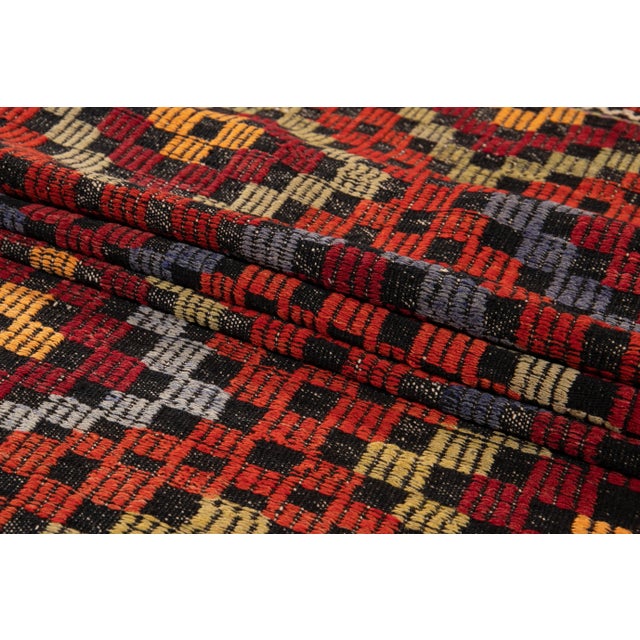 Mid-20th Century Vintage Sumakh Runner Rug 3 X 9 For Sale - Image 12 of 13