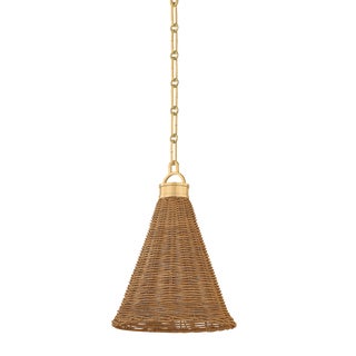 Hudson Valley Lighting Kensington 10 in. 1 Light Pendant in Aged Brass Finish For Sale