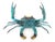 Late 20th Century Enameled Brass Blue Crab Figure For Sale - Image 9 of 12