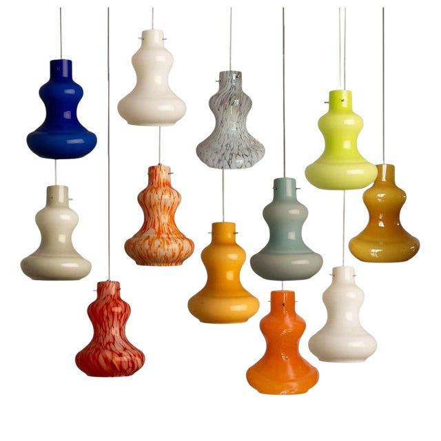 Vintage Murano Glass Pendant Light by Massimo Vignelli for Venini, 1960 For Sale