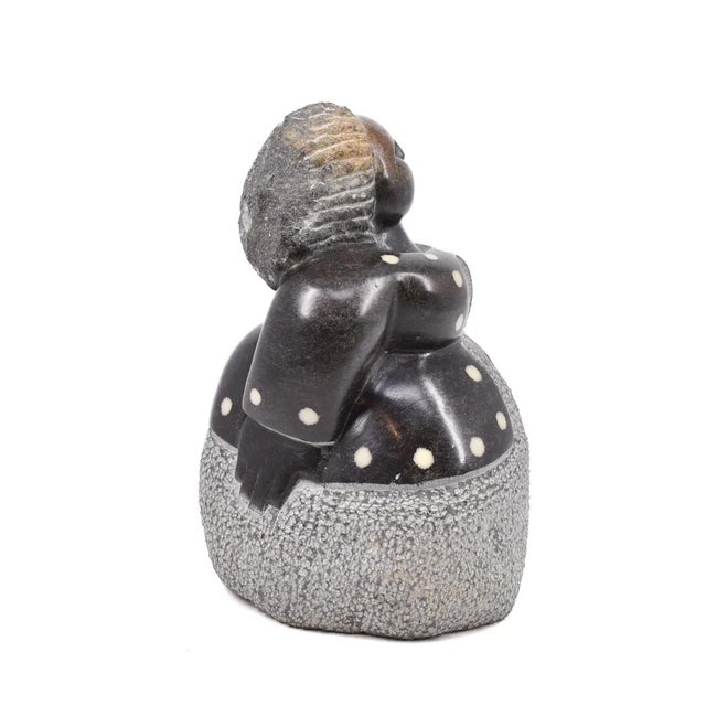 African Early 20th Century Shona Stone Woman Sculpture In The Style of Colleen For Sale - Image 3 of 6