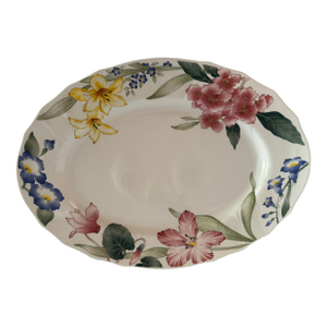 Vintage 1990-1994 Villeroy & Boch Serving Platter the "Flora Bella" Collection, Made in Luxembourg