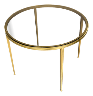 Hollywood Regency Coffee Table in Brass and Glass from Vereinigte Werkstätten München, Germany, 1960s