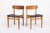 Mid Century Danish Teak Wood & Black Vinyl Dining Chairs For Sale - Image 13 of 13