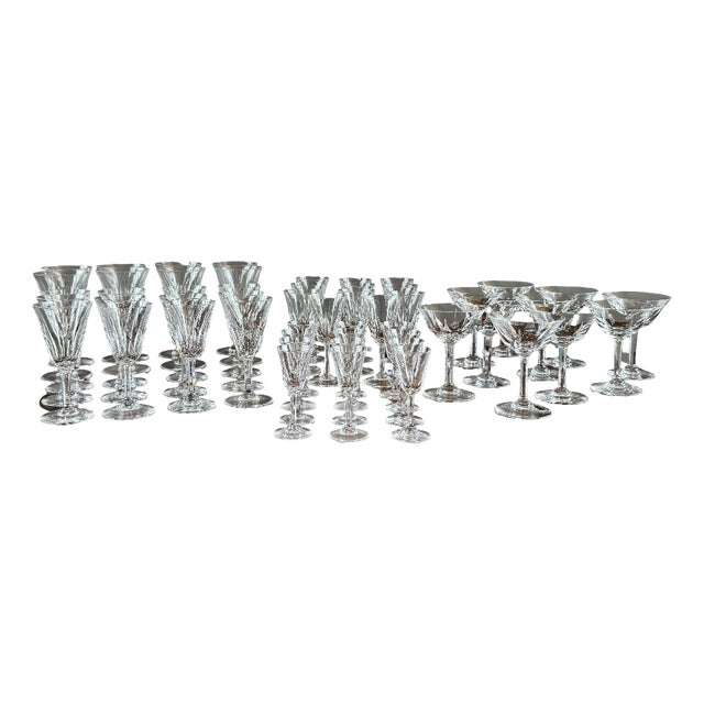 Crystal Glasses from Saint Louis, Set of 54 For Sale