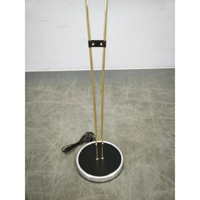 Vintage Japanese Floor Lamp with Twin Handmade Paper Shades, 1960s For Sale - Image 3 of 11