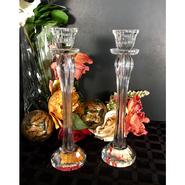 Mikasa Traditional Crystal Candle Holders a Pair Chairish