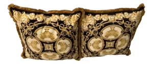 Lion and Urn Versace XL Pillows - a Pair