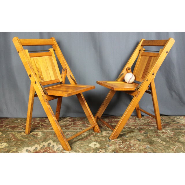 Children's Antique Wooden Folding Chairs by J. P. Redington Set of 8