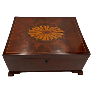 Large Victorian Box in Mahogany & Oak, England, 1840s
