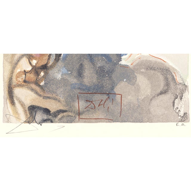 Salvador Dalí Salvador Dalí Divine Comedy Paradise Canto 3, "The First Heaven" 1963 Engraving For Sale - Image 4 of 4