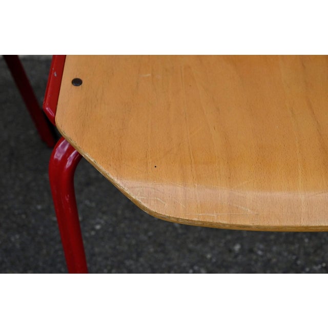 Postmodern Series 34 Rio Chairs in Red Wood from Fröscher, 1985 For Sale - Image 15 of 18