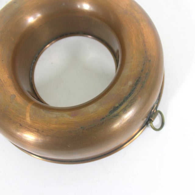 Small Vintage Copper French Style Ring Jelly Mold, Country Kitchen, Modern Farmhouse Kitchen For Sale - Image 9 of 11