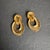Napier Vintage Chunky Gold Tone Door Knocker Earrings Polished Statement 80s 90s For Sale - Image 4 of 7