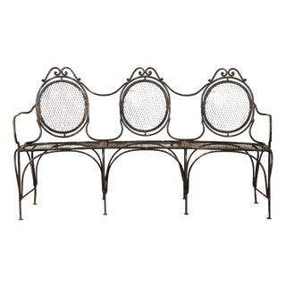Liberty Bench in Wrought Iron, 1980s For Sale