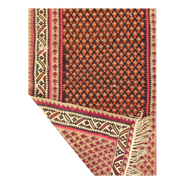 Traditional 1940s Pasargad DC Persian Shiraz Kilim Rug For Sale - Image 3 of 3