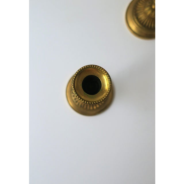 French Gold Gilt Bronze Candlesticks Holders, 19th Century, Pair For Sale - Image 11 of 13