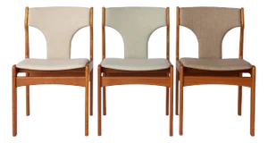 Vintage Modern Danish Teak Dining Chairs by Erik Buch for Uldum, 1960s, Set of 6