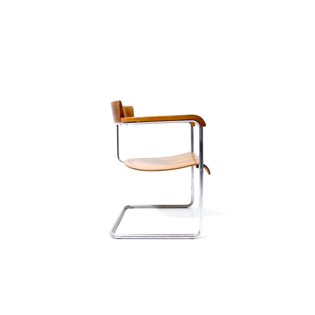 Vintage Czech Bauhaus H-128 Armchair by Jindrich Halabala for Up Závody, 1931 For Sale - Image 12 of 18