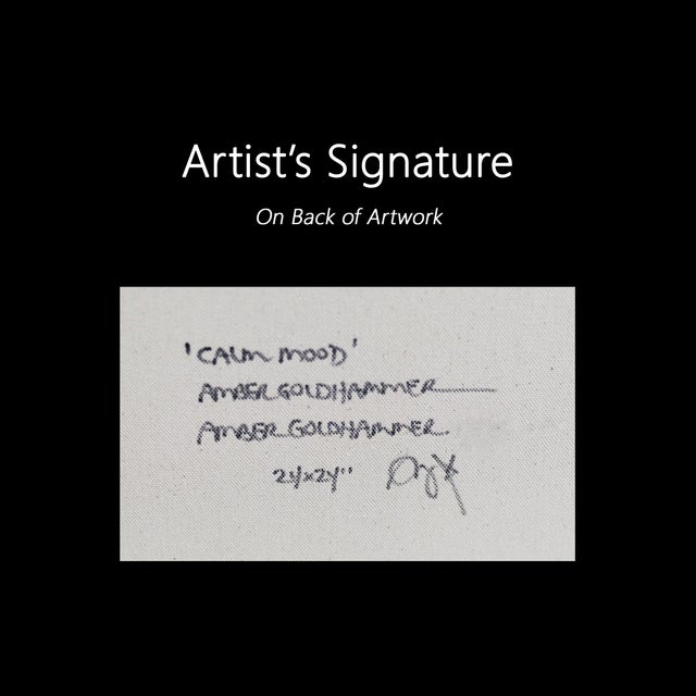 Calm Mood #2 - Abstract 'I Love You' Graffiti Mixed Media Painting on Canvas Original Artwork by Amber Goldhammer For Sale - Image 9 of 9