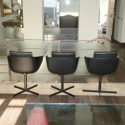 1920s Strip Chairs in Polypropylene by Carlo Colombo for Poliform, 2000s, Set of 3 For Sale - Image 5 of 9