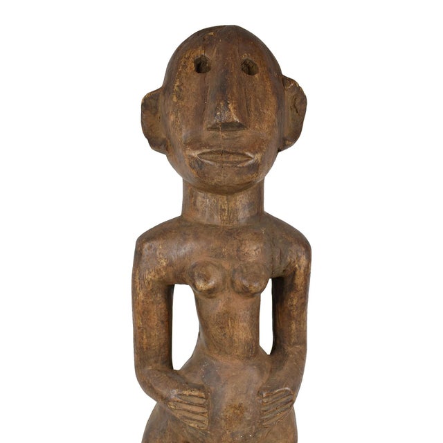 African Early 20th Century Sukuma Pregnant Female Figure on Custom Base Tanzania For Sale - Image 3 of 4
