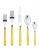 Contemporary Mepra Fantasia 20-Piece Flatware Set, Yellow For Sale - Image 3 of 3