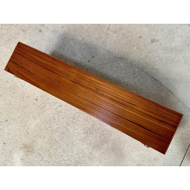 Minimalist Teakwood Wall Shelf, Germany, 1960s For Sale - Image 6 of 17