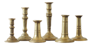 Vintage Brass Candlesticks, 1960s, Set of 6