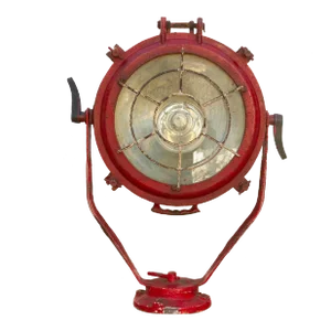 Antique Industrial Red Ship Lantern