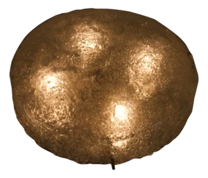 Round Ice Glass Flush Mount from Hillebrand, Germany, 1960s
