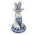 Traditional Vintage Russian Gzhel Blue and White Porcelain Double Fish Candlestick For Sale - Image 3 of 12