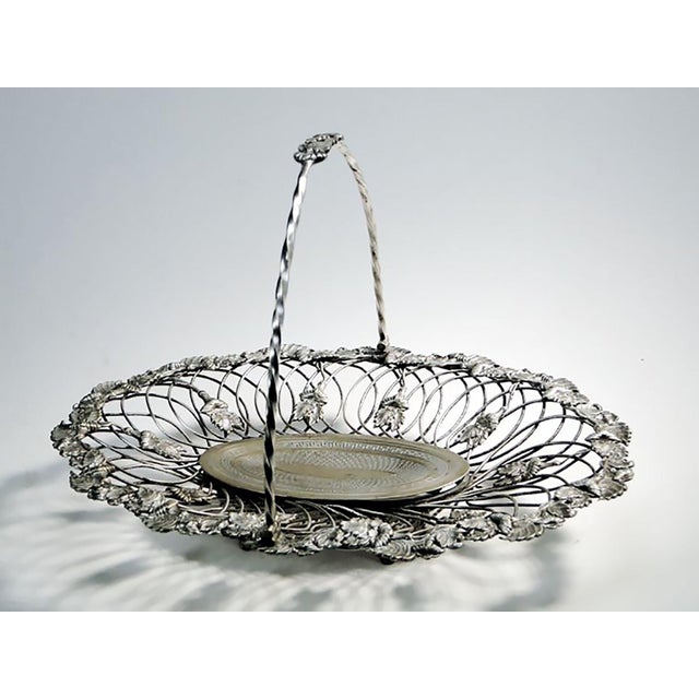 Art Nouveau Fruit Basket from Norblin & Co, Poland, 1900s For Sale - Image 9 of 15