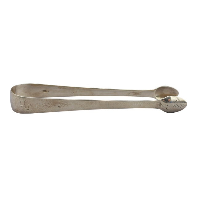 1802 London Sterling Silver Sugar Tongs by Samuel Hougham For Sale