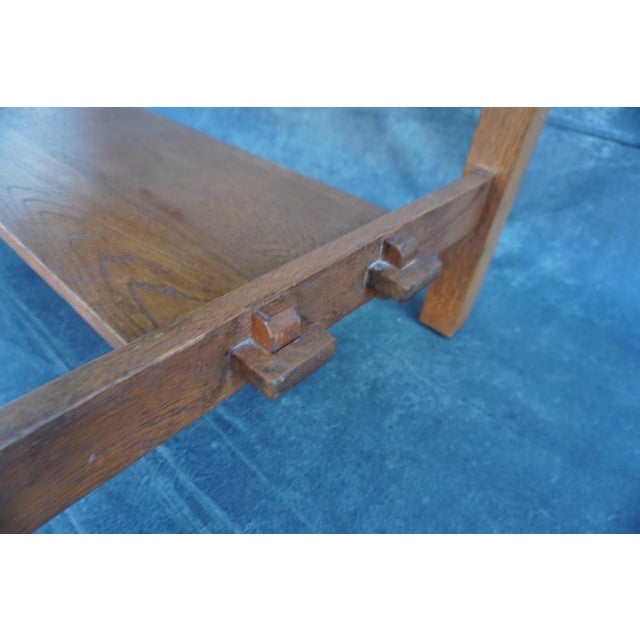 Chestnut L & Jg Stickley Arts & Crafts Writing Desk C 1910 For Sale - Image 8 of 10