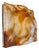 1970s Mazzega Amber & Clear Murano Glass Wall Sconce or Flush Mount For Sale